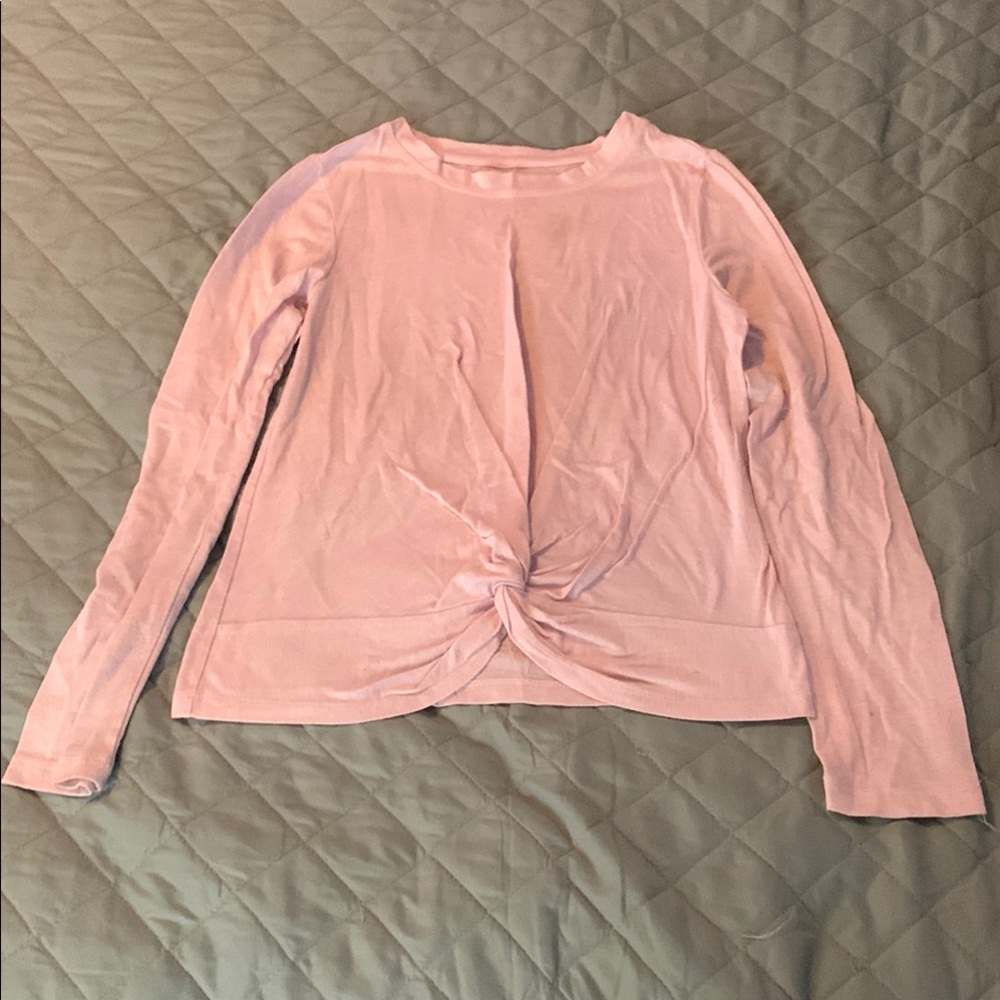 90 Degree By Reflex Light Pink Long Sleeve Top